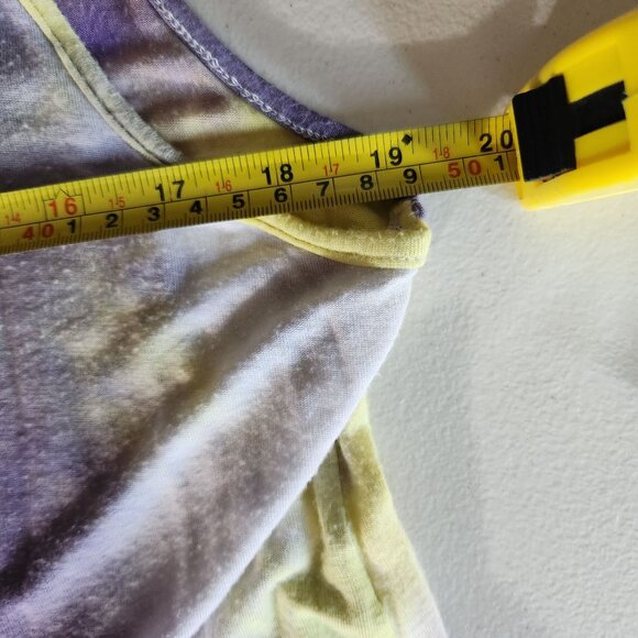 21 Saints Jumpsuit Womens Small Spaghetti Straps Tie-Dye Purple Yellow - Picture 4 of 15